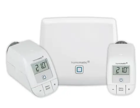 Homematic IP Startovací sada - řízení vytápění / 1x Centrální jednotka HmIP-HAP & 2x Termostatická hlavice Basic