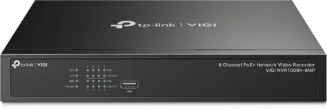 TP-Link VIGI NVR1008H-8MP / PoE / NVR / 8 kanálů / HDMI / LAN / VGA / 2x USB