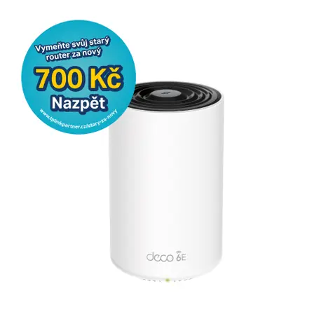 TP-Link Deco XE75 1-pack / WiFi systém MESH AXE5400 / Tri-Band / 574+2402+2402 MHz 
