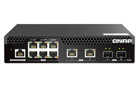 QNAP QSW-M2106R-2S2T / Switch / 6x2.5GbE RJ45 / 2x10GbE RJ45 / 2x10GbE SFP+ / řízený