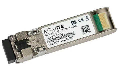 MikroTik XS+31LC10D / optický modul kombinovaný / SFP / SFP+ / SFP28 / SM / 10km / 1.25 10 25Gbps / 1310nm / 2x LC