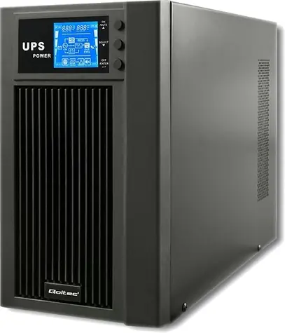 Qoltec 53043 UPS černá / UPS / 3000VA / 2400W / LCD
