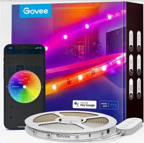 Govee WiFi RGBIC Smart PRO LED pásek 5m - extra odolný / 24W / 650 lm / RGBIC / BT / WiFi