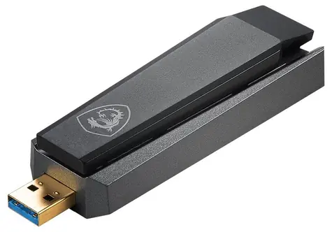 MSI WiFi USB adaptér / USB-A 3.0 / AX1800 / 2.4GHz - 574Mbps / 5GHz - 120Mbps / WPA3 / MSI FIRST / Beamforming