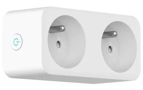 IMMAX NEO LITE SMART chytrá vnitřní 2 zásuvka (FR) / 16A / Wi-Fi / Google Assistant & Amazon Alexa & LIDL & TUYA