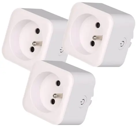 IMMAX NEO LITE SMART sada 3x chytrá vnitřní zásuvka v2 (E) / s kolíkem (typ E) / Wi-Fi / Google & Amazon Alexa & TUYA