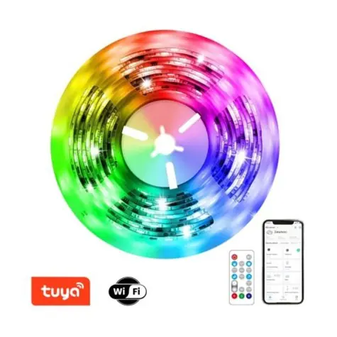 IMMAX NEO LITE SMART digitální LED pásek / 18W / Wi-Fi / IP65 / RGB / DO + Music / 5m / TUYA