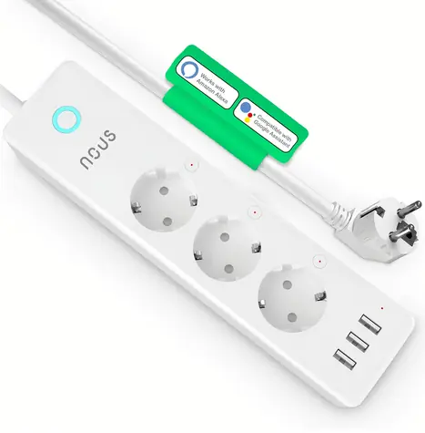 Nous A5 / Inteligentní prodlužovací kabel / 3 Schuko & 3 USB / WiFi