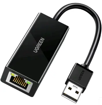 UGREEN CR110 Adaptér USB na RJ45 černá