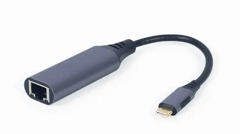 Gembird A-USB3C-LAN-01 Adaptér USB-C - LAN šedá 