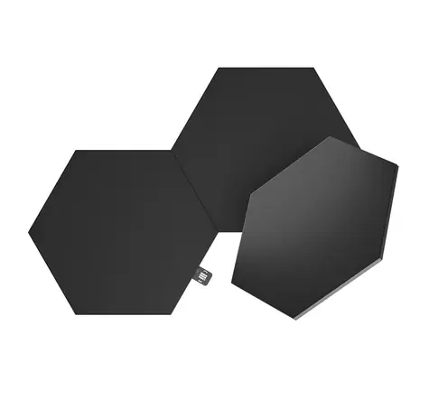 Nanoleaf Shapes Black Hexagons Expansion Pack 3 Panely 