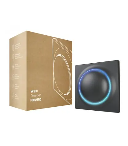Fibaro Walli Dimmer černá / Chytrý stmívač / Z-Wave