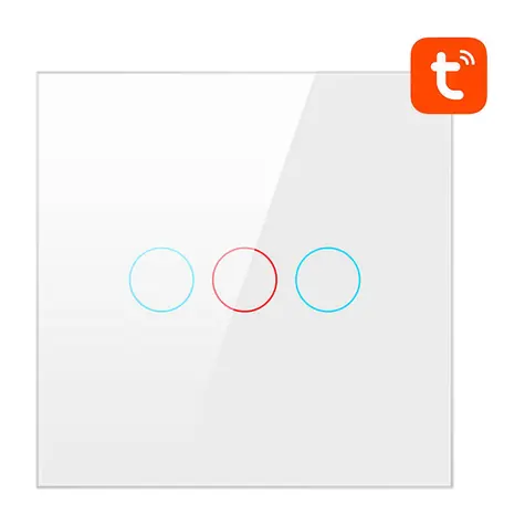 Avatto TS02-EU-W3 bílá / Chytrý vypínač / 3 kanály / WiFi