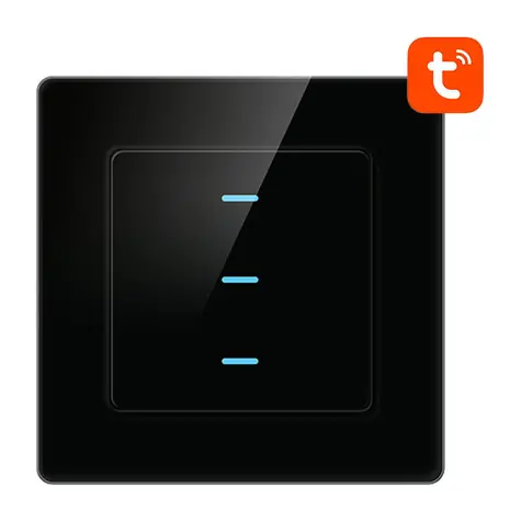 Avatto N-TS10-B3 černá / Chytrý vypínač / 3 kanály / WiFi