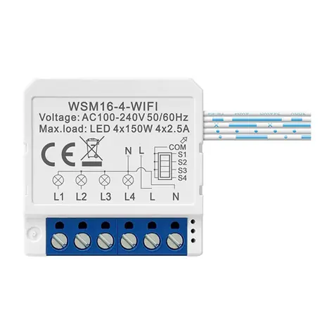 Avatto WSM16-W4 bílá / Chytrý spínač / 4 kanály / WiFi
