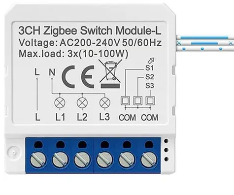 Avatto LZWSM16-W3 bílá / Chytrý spínač / 3 kanály / ZigBee