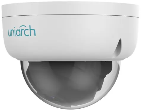Uniarch IPC-D124-PF28K bílá / Venkovní IP Kamera / Dome / 2560 x 1440 / IR / RJ45 / MicroSD / PoE / IP67
