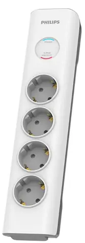 Philips SPN7040WA/58 bílá / Přepěťová ochrana / 4 zásuvky / 2m