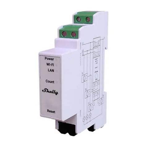 Shelly Pro 3EM 400A bílá / Třífázový měřič spotřeby / BT 4.2 / WiFi