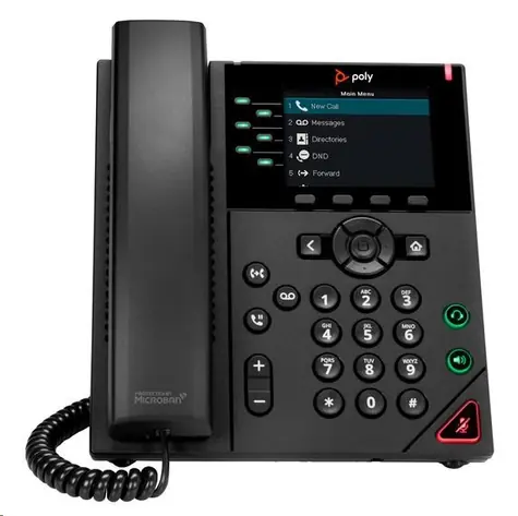 Poly VVX 350 černá / IP Telefon / 6 linek / 3.5