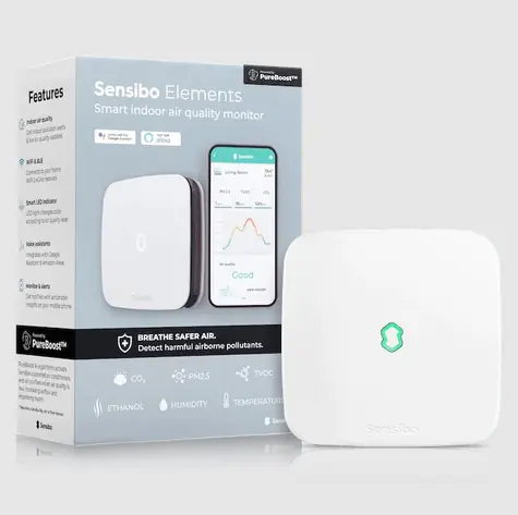 Sensibo Elements bílá / Senzor kvality ovzduší v domácnosti