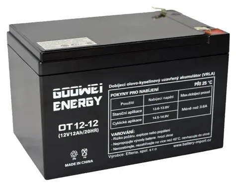 GOOWEI ENERGY Pb záložní akumulátor VRLA AGM 12V/12Ah