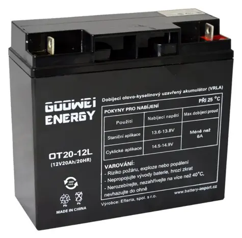 GOOWEI ENERGY Pb záložní akumulátor VRLA GEL 12V/20Ah