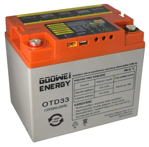 GOOWEI ENERGY DEEP CYCLE (GEL) baterie 12V/33Ah