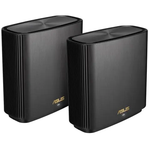 ASUS ZenWifi XT9 černá 2ks / Mesh router AX7800 / WiFi 6 / 2.4GHz / 2x 5GHz / 2.5Gbps WAN + 3x LAN