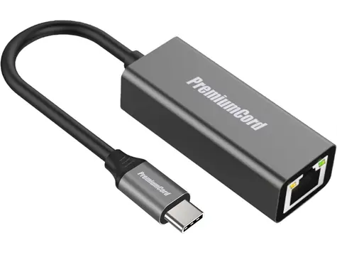 PremiumCord Adapter USB-C na Gigabit 10/100/1000Mbps / konektor RJ45