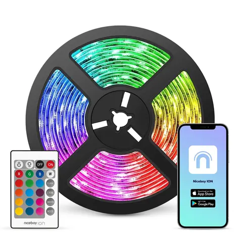 Niceboy ION SmartStrip 5m / RGB LED Pásek / 24W / ovladač / WiFi / IP20