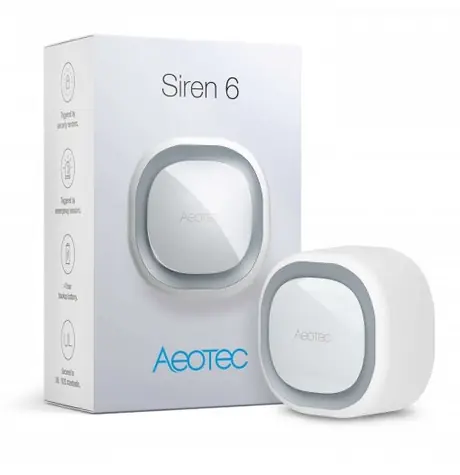 Aeotec Siren 6 bílá / Vnitřní siréna / 110 dB / Z-Wave Plus 