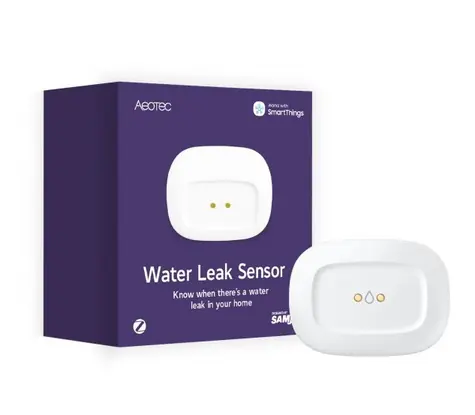 Aeotec Water Leak Sensor bílá / Senzor úniku vody / ZigBee 3.0