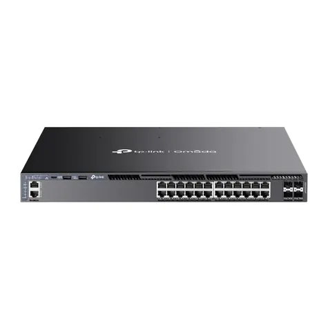 TP-Link SG6428XHP / 24-port Switch / 24× 10/100/1000 Mbps PoE+ / 4× 10G SFP+