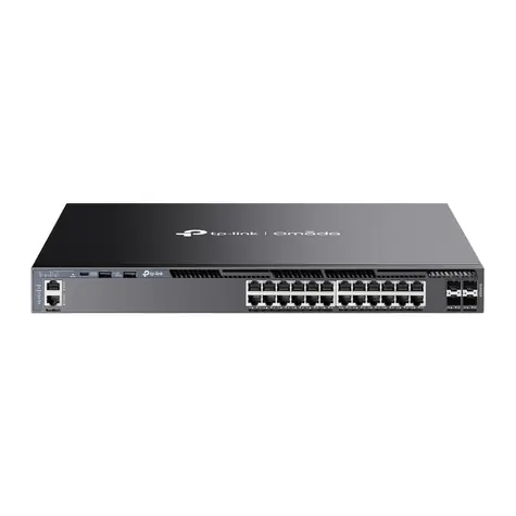 TP-Link SG6428X / 24-port Switch / 24× 10/100/1000 Mbps RJ45 /  4× 10G SFP+ 