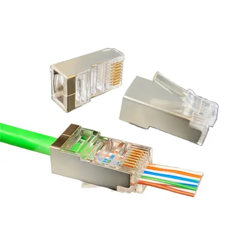 W-star Konektor FTP RJ45EZ Cat5e 100ks pozlacený 5SLD pass through