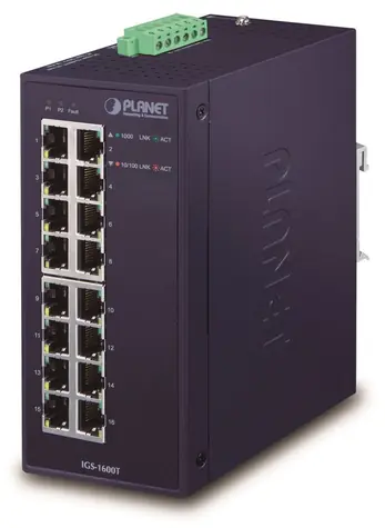 PLANET IGS-1600T / Průmyslový Switch / 16x GLAN