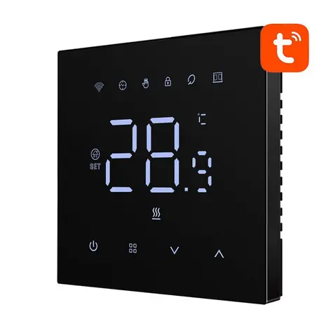 Avatto WT410-16A-B černá / Chytrý termostat pro elektrické topení / 16A / WiFi 