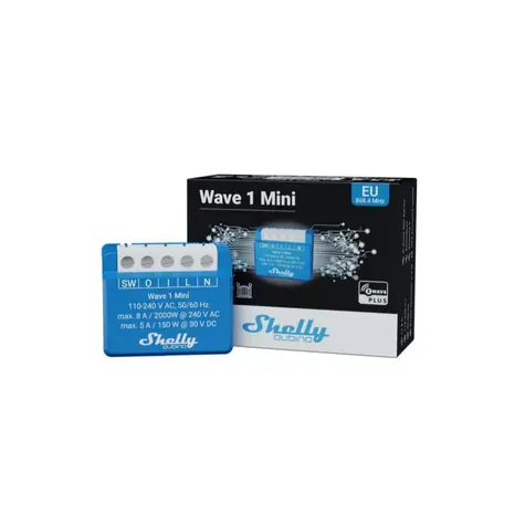Shelly Qubino Wave 1 Mini - spínací modul 1x 8A (Z-Wave)