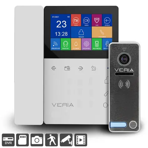 VERIA 230 SET Videotelefon VERIA 7043B bílá + vstupní stanice 