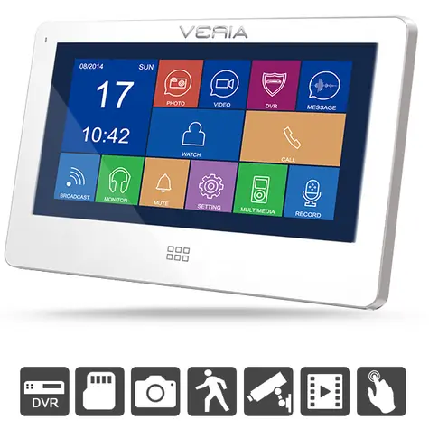  VERIA 7077B LCD monitor videotelefonu bílá