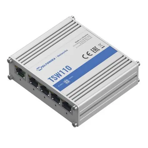 Teltonika TSW110 / průmyslový Switch / 5-Port / 1000 Mbps / PoE