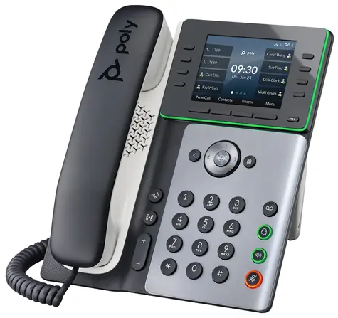 Poly Edge E350 černá / IP Telefon / displej / SIP / SDP / USB 2.0 Type-C / 2x LAN