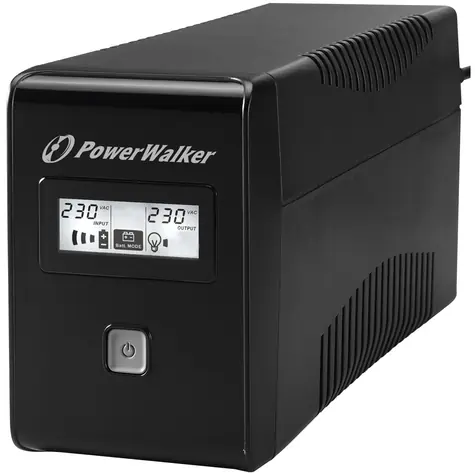 PowerWalker VI 850 LCD / záložní zdroj UPS / 850 VA / 480 W / 2x Typ F (CEE 7/3) / USB