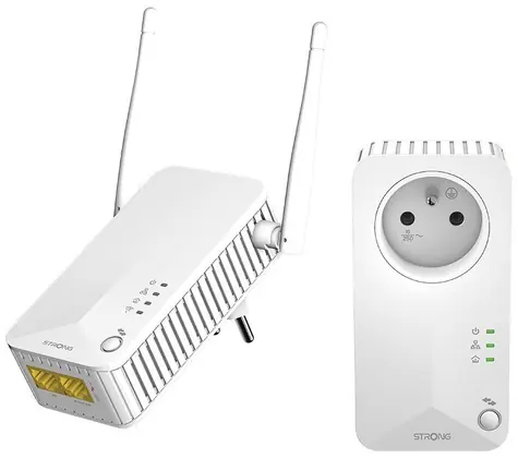 STRONG Powerline WF 600 DUO FR / Sada Powerline adaptérů / 300Mbps / 2x LAN / 2ks