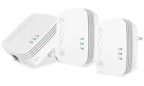 STRONG Powerline 600 TRI MINI / Sada Powerline adaptérů / 600Mbps / 1x LAN / 3ks