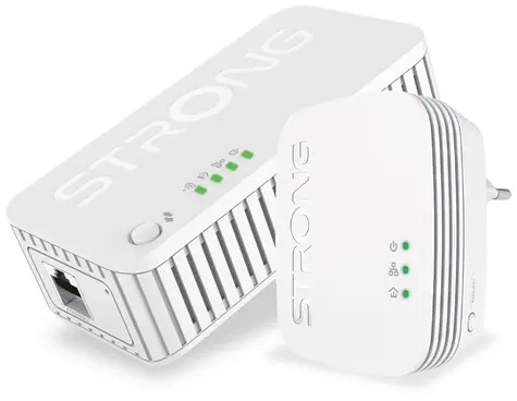 STRONG Powerline WF 1000 DUO MINI / Sada Powerline adaptérů / 1000Mbps / Wi-Fi 750Mbps / 1x LAN / 2ks