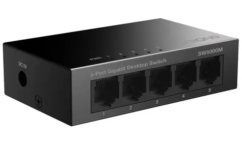 STRONG SW5000M černá / Switch / 5-Port / 1000 Mbps / pasivní PoE