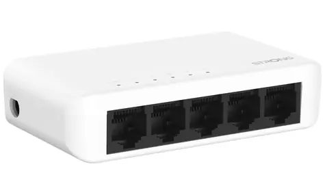 STRONG SW5000P bílá / Switch / 5-Port / 1000 Mbps / pasivní PoE