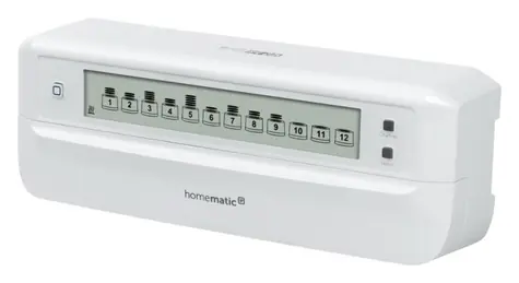 Homematic IP HmIP-FALMOT-C12 Akční člen podlahového vytápění s LCD - 12 kanálů / 24V/230V